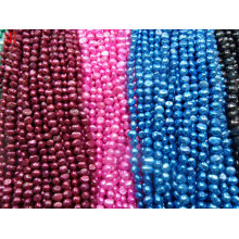 8-9mm AA Multi-Color Nugget Süßwasser Perle Stränge